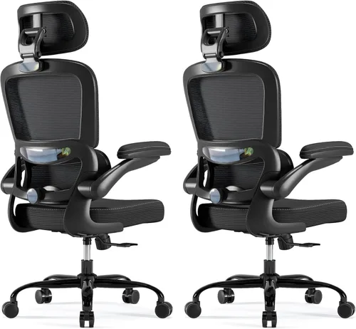 Miniatura 16 de TRALT Silla Ergonómica de Oficina - Silla de Escritorio con Reposacabezas Ajustable Soporte Lumbar Silla de Computadora - Silla Cómoda de Malla