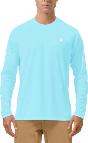 Miniatura 24 de Roadbox Camisas de Protección Solar UV UPF 50+ para Hombres Manga Larga SPF Rash Guard para Pesca Senderismo Natación Correr 2 Pack - blanco