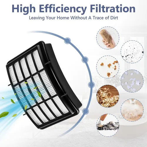 Miniatura 5 de 2 filtros HEPA + 4 filtros de espuma y fieltro compatibles con Shark Navigator Lift-Away Deluex NV350, NV351, NV352, NV355, NV356E, NV357, NV360