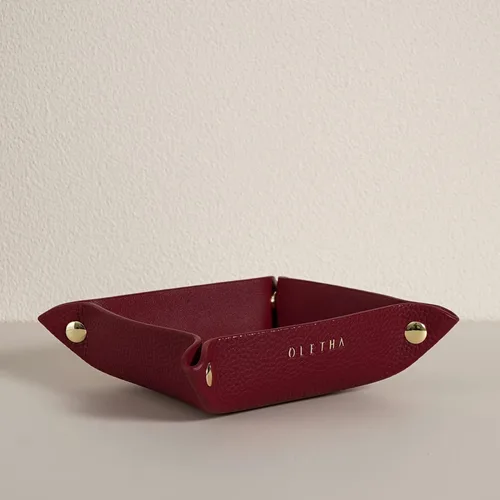 Miniatura 9 de OLETHA Bandeja de valet pequeña plegable - Organizador estético para escritorio para el hogar, la oficina y viajes - Recipiente portátil para Negro