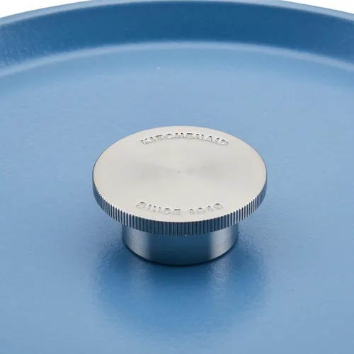 Miniatura 8 de KitchenAid - Horno holandés/cacerola de hierro fundido esmaltado, 6 cuartos de galón, Azul Terciopelo