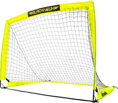 Franklin Sports Blackhawk Backyard Soccer Goal - Portable Pop Up Soccer Nets - Youth + Adult Folding Indoor + Outdoor Goals - Multiple Sizes +