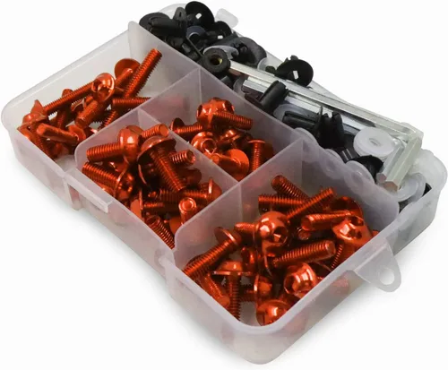 Miniatura 11 de Worldmotop Kit de tornillos de carenado, tuercas, sujetadores universales compatibles con Yamaha Honda Kawasaki Suzuki BMW, Kit de tornillos Negro