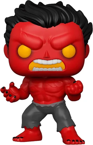 Miniatura 2 de Funko Pop! Marvel: Figura de vinilo Red Hulk – Edición especial exclusiva #854 Mulitcolor (Chase - Glow)