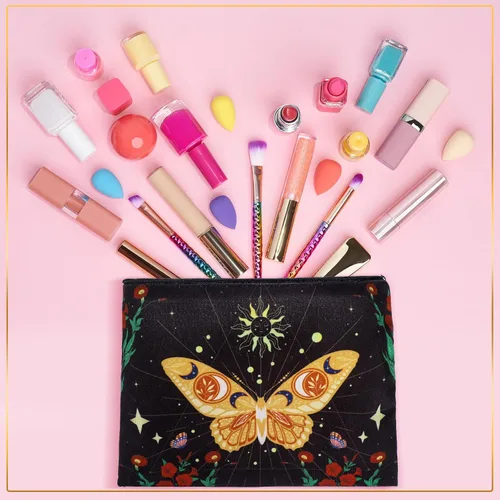 Miniatura 5 de Kajaia 12 Piezas Bolsas de Maquillaje Lindas Portátiles de Viaje Monedero Bolsillo para Artículos de Tocador Organizador de Maquillaje