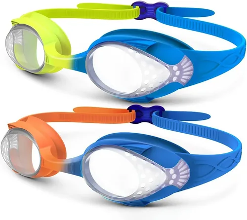 Miniatura 16 de OutdoorMaster - Gafas de natación de ajuste rápido para niños (2 unidades)