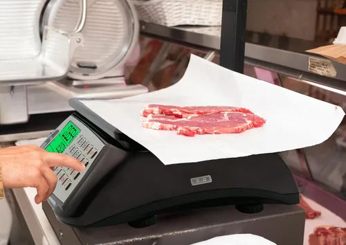 Miniatura 8 de Báscula de Cálculo de Precios, Báscula Comercial para Alimentos, Función de Contaje, 66 lb/30 kg, 1 g, Recargable, Diseño Impermeable, Teclas