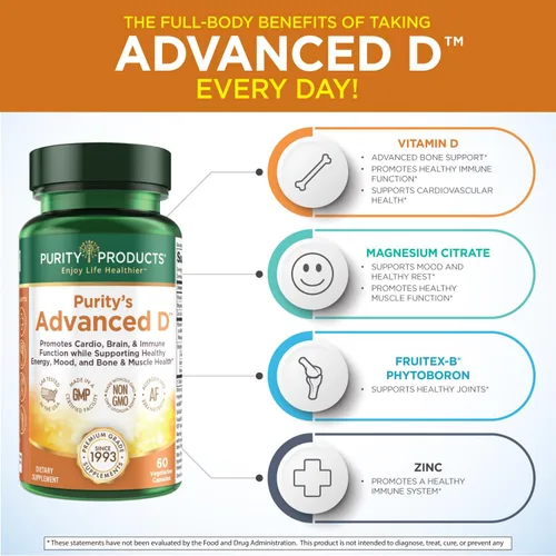 Miniatura 5 de Purity Products Kit - Aceite de pescado ultra puro D + Omega-3 avanzado de Advanced D está repleto de vitamina D, vitamina K2, zinc, citrato