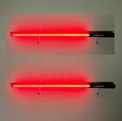 Miniatura 4 de WANLIAN Estante para sables de luz, estante para sables de luz montado en la pared, adecuado para espadas, 1 par de sables de luz (transparente)