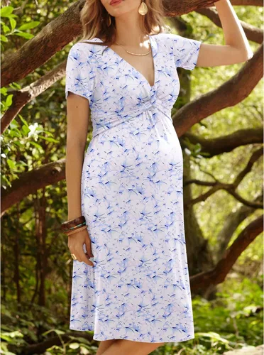 Miniatura 3 de Ekouaer Vestido de lactancia para mujer, vestido de maternidad floral