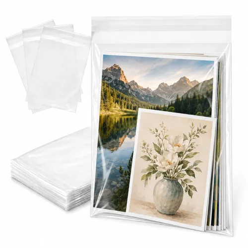 Miniatura 19 de 200 bolsas transparentes de celofán para panadería autosellables de 3x5-1.4 mils de grosor, bolsas pequeñas de plástico adhesivo OPP para galletas