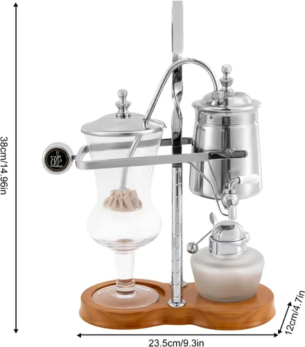 Miniatura 4 de DYRABREST Cafetera sifón sifón, 5 tazas de sifón de mesa sifón (sifón), cafetera de mesa de borosilicato para el hogar, cafeterías y oficinas