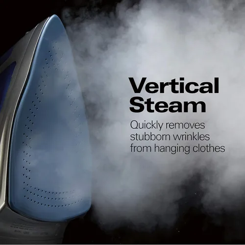 Miniatura 5 de Hamilton Beach Plancha de vapor y vaporizador vertical para ropa con suela de Durathon resistente a los arañazos, cable retráctil de 8 pies, apagado
