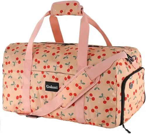 Goloni Bolsa de lona grande de 22 pulgadas para mujer, con compartimento para zapatos, bolsas de viaje para gimnasio, entrenamiento, ropa, equipaje,