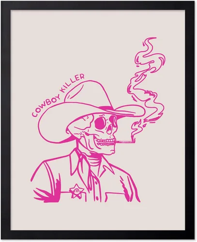 Miniatura 57 de Poster Master Póster retro de vaquera rosa con texto en inglés "Raise Hell", diseño de pared occidental, regalo para hombres y mujeres, decoración