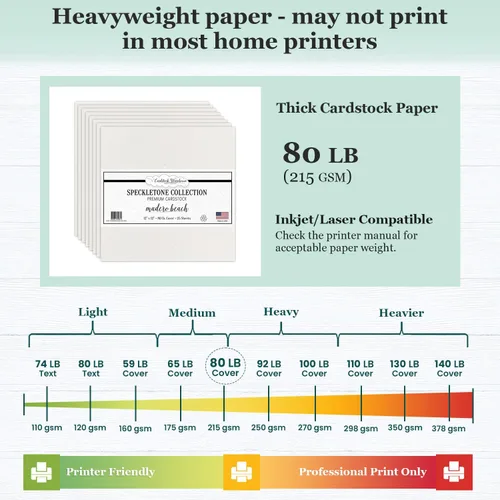 Miniatura 5 de Cardstock Warehouse Speckletone Papel de Cartulina Kraft Marrón – 25 hojas, 12 x 12 pulgadas, 80 lb/215 gsm – 100% reciclado, acabado mate premium