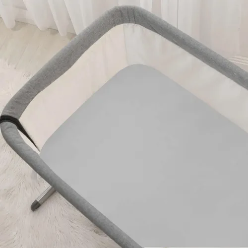 Miniatura 14 de Sábanas de moisés de seda para bebé, sábana bajera ajustable 100% seda de morera, ideal para cabellos de bebé, sábana suave y sedosa para moisés