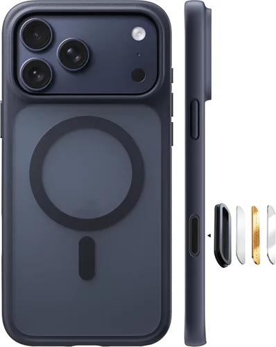 Miniatura 24 de TORRAS Funda ultra magnética para iPhone 15 Pro, [probada en 3 caídas de grado militar] [compatible con MagSafe], a prueba de golpes, translúcida