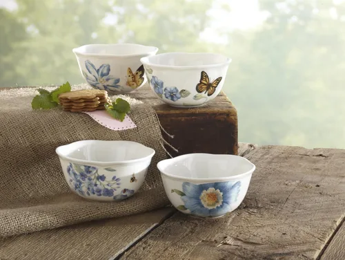 Miniatura 7 de Lenox 833415 Butterfly Meadow Blue - Juego de cuencos para postre (4 piezas)