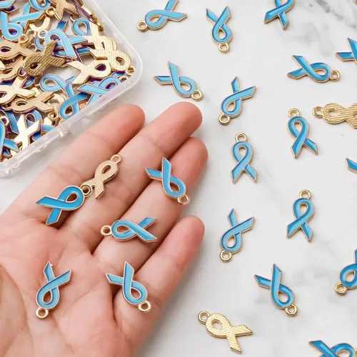 Miniatura 4 de WANDIC Colgantes de cinta, violencia doméstica, lupus, alzheimer, concientización sobre el cáncer de páncreas de aleación para la fabricación