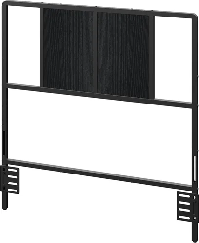 MAHANCRIS Cabecero de Tamaño Individual Solo, Cabecero de Metal con Adaptadores, Estilo Industrial Minimalista para Camas de Tamaño Individual, Negro