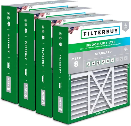 Miniatura 13 de Filterbuy Filtro de aire MERV 8 Essential Dust & Allergy Defense de 10 x 17 x 2 pulgadas (paquete de 4), filtros exteriores plisados electrostáticos
