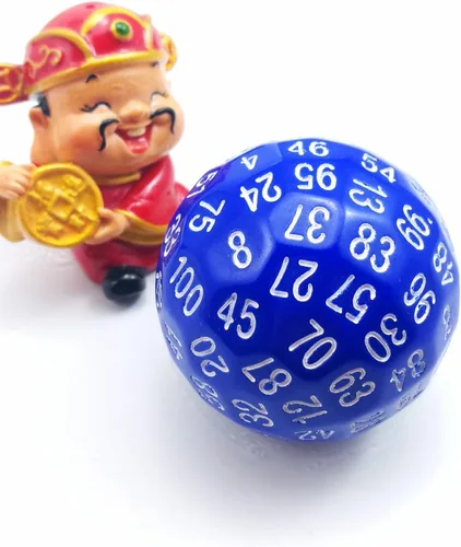 Miniatura 27 de Bescon Dados poliédricos translúcidos 100 lados, D100 transparente muere, Cubo de 100 lados, Dados de juego D100, Cubo de ámbar de 100 lados