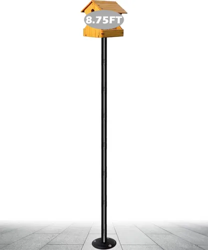 Miniatura 7 de Garbuildman Kit de Poste para Comedero de Pájaros de 105 Pulgadas, Juego de Poste Resistente para Casa de Pájaros para Valla de Terraza o Barandilla