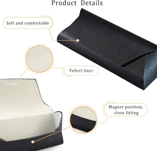 Miniatura 2 de LifeArt Funda rígida para gafas de sol funda de piel sintética de moda ligera