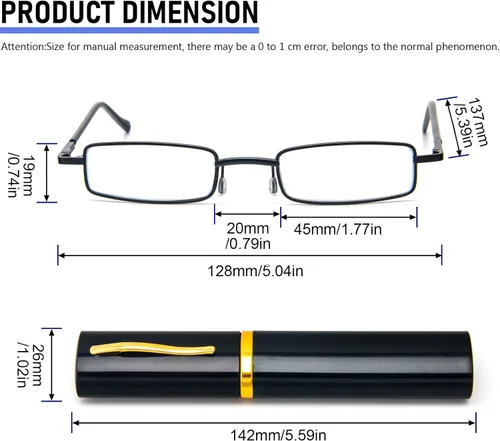 Miniatura 5 de REAVEE Paquete de 5 lentes de lectura portátiles delgados para hombres y mujeres, bloqueo de luz azul para computadora con bolsillo pequeño, estuche