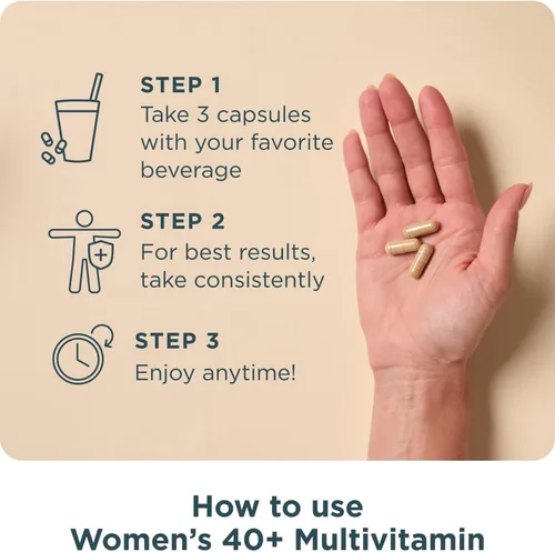 Miniatura 7 de Ancient Nutrition Multivitamin para mujeres 40, multivitamínico y apoyo inmunológico con vitamina D y C, 20 vitaminas y minerales, apoyo