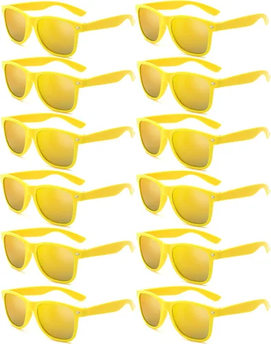 Miniatura 14 de Eyegla Paquete de 8/12/18 lentes de sol de neón a granel coloridos para fiesta, gafas retro para fiesta para adultos, hombres y mujeres