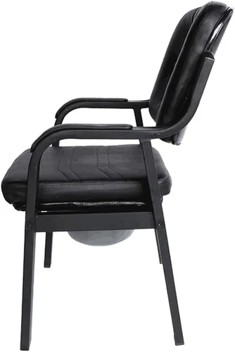 Miniatura 6 de Dyale Deluxe Comfort Commode con asiento acolchado, silla de cama resistente, asiento de inodoro con marco de seguridad para baño de ancianos