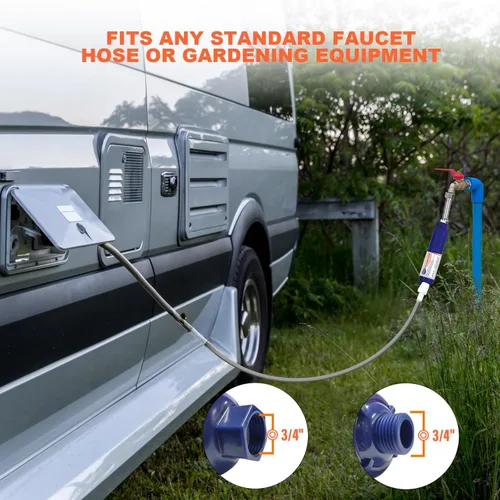 Miniatura 6 de WELLUCK Filtro de agua en línea para autocaravana que reduce el cloro y el olor, 2 paquetes de accesorios de filtro de manguera de agua para camping