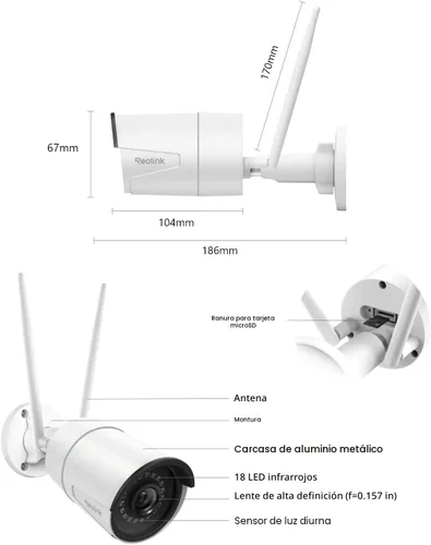 Miniatura 9 de REOLINK Cámara de seguridad WiFi para exteriores enchufable, cámara Wi-Fi con cable de doble banda HD de 5 MP para seguridad del hogar, 2.4/5 Ghz