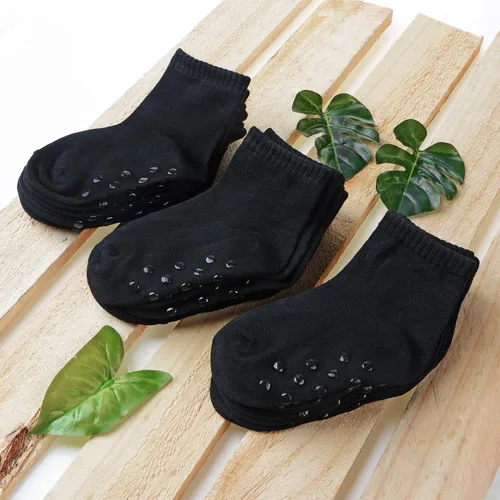 Miniatura 5 de Tenpluszero 12 pares de calcetines antideslizantes para niños pequeños con puños para bebés niños y niñas