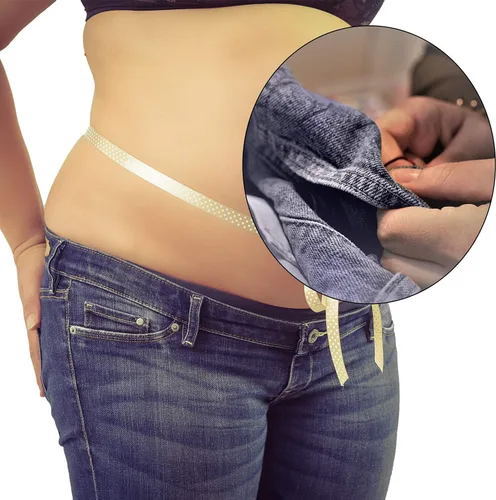 Miniatura 5 de WILLBOND 8 piezas pantalones elásticos de maternidad con botón ajustable en la cintura