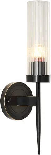 BOKT Apliques de baño modernos de mediados de siglo, iluminación de pared, lámpara de pared vintage negra de tocador, lámpara de pared cilíndrica