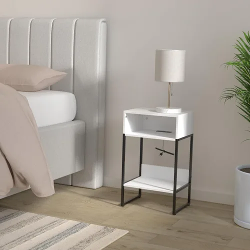 Miniatura 2 de Innerjoin Mesita de noche de carga blanca