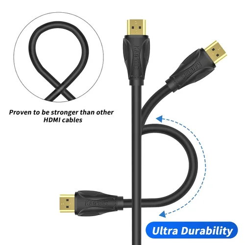 Miniatura 6 de Cable HDMI 4K de 20 pies, cables HDMI 2.0 de alta velocidad y 4K a 60Hz 2K 1080P, conectores chapados en oro de ultra alta velocidad, cable hdmi