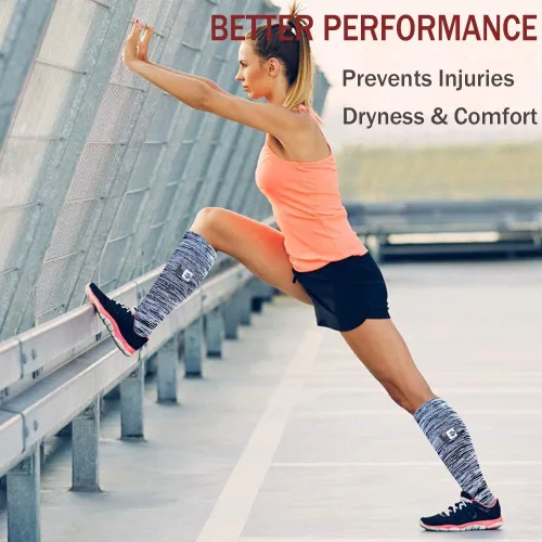 Miniatura 30 de SunFeeling - Calcetines de compresión para mujeres y hombres, 6 pares, brinda soporte a enfermeras, al correr, practicar atletismo y deportes