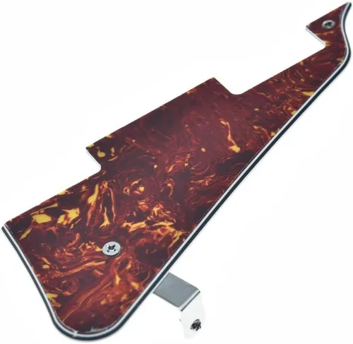 Miniatura 80 de KAISH Golpeador de guitarra Abalone Pearl LP con soporte de acero inoxidable negro y tornillos de montaje de acero para USA Les Paul