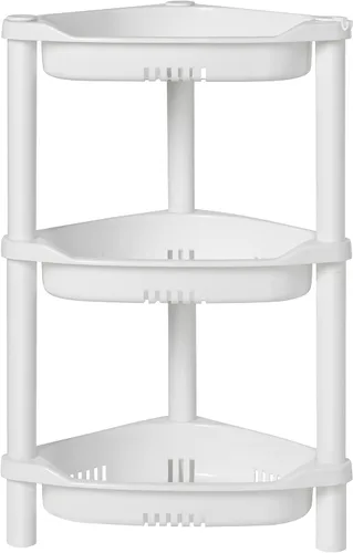 Miniatura 9 de ELYKEN Organizador de Ducha de 3 Niveles Estante Esquinero, 14.4 x 11.2 x 22.4 pulgadas, resistente al óxido, soportes de estante de ducha de Gris