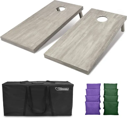 Miniatura 70 de GoSports Juego de tablas de cornhole de madera de tamaño reglamentario de 4 x 2 pies, incluye funda de transporte y bolsas de frijoles