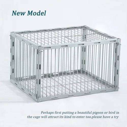 Miniatura 3 de Trampa para palomas con diseño a prueba de fugas, trampa para pájaros con entrada unidireccional, jaula para pollos y aves para palomas, portátil