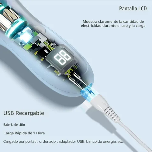 Miniatura 4 de Cortapelos para bebés, recortadora de pelo profesional silenciosa para niños y niños pequeños, máquina de corte de pelo inalámbrica impermeable