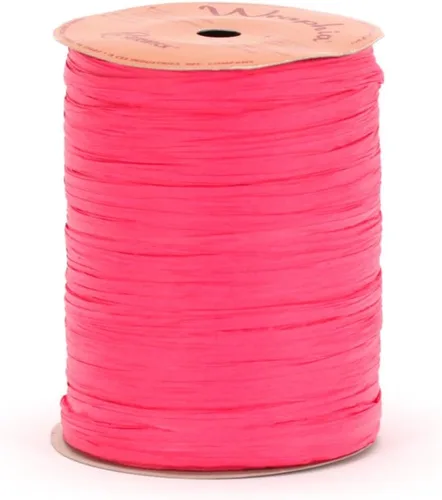 Berwick Offray - Cinta de rafia rosa intenso mate, 1/4 pulgadas de ancho, 100 yardas, 0.276 in