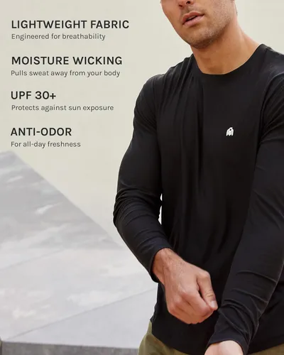 Miniatura 3 de Camisa deportiva de manga larga para hombre S - 4XL Dri Fit Performance Workout Shirt
