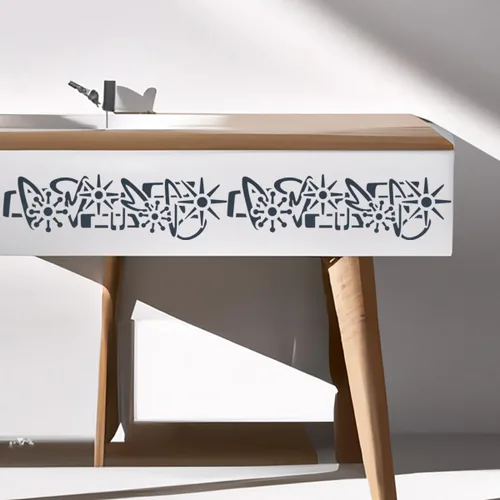 Miniatura 4 de Plantillas para manualidades, plantillas de textura reutilizables, plantilla geométrica para pintar en madera, muebles, tarjeta, lona, papel, álbum