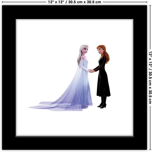Miniatura 7 de Trends International Gallery Pops Disney Frozen - Póster de pared de Elsa y Anna tomados de la mano, 12.00 x 12.00 pulgadas, versión de marco negro
